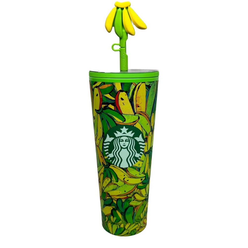 Starbucks x FARM Rio 2025 Banana Board Cold Cup Tumbler, 24 oz, Limited Edition
